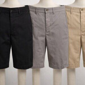Bundle of 3 Express Men’s Shorts – Black, Gray, & Tan – Size 30